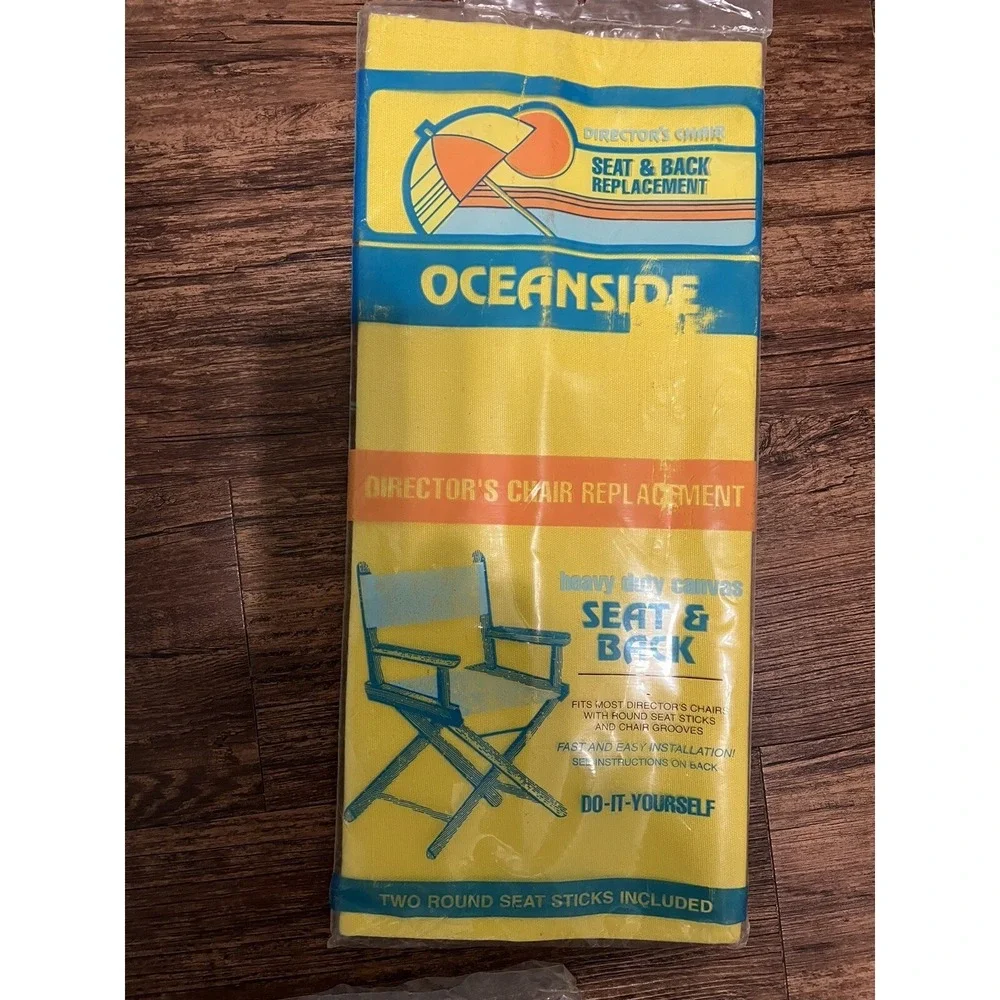 Oceanside Director's Chair Seat & Back Replacement Heavy Duty Canvas 4 Colors